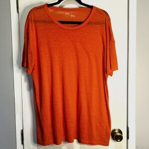 Aerie: Medium: Orange Oversized Short Sleeve Top